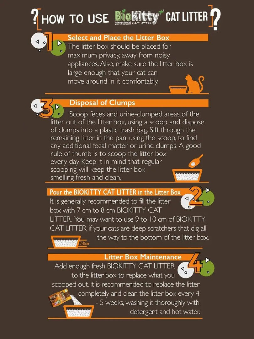 Biokitty Cat Litter - Natural | Unscent - 10L Biokitty