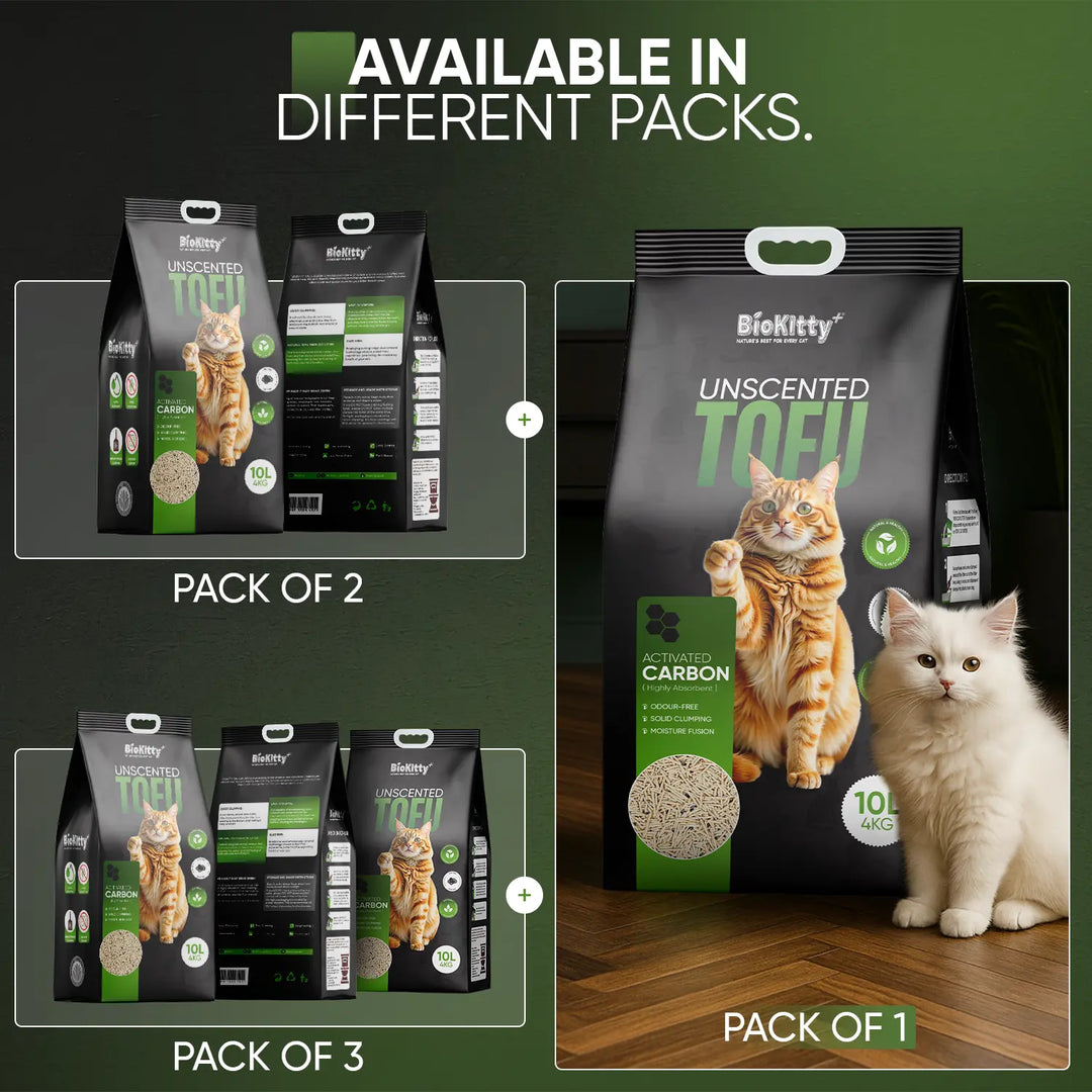 Biokitty Tofu Unscented Clumping Cat Litter 10L Biokitty