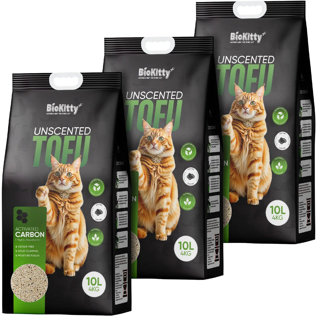 Biokitty Tofu Unscented Clumping Cat Litter 10L Biokitty