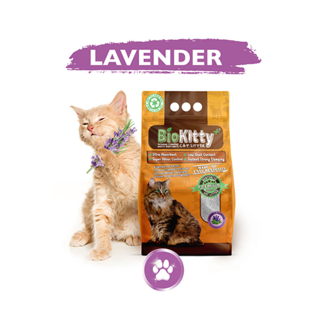 Biokitty Cat Litter - Lavender - 10L Biokitty